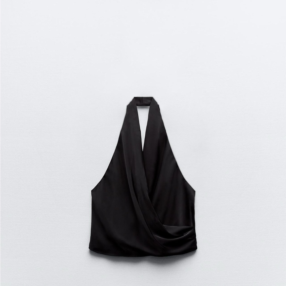 Zara Satin Halter Top
